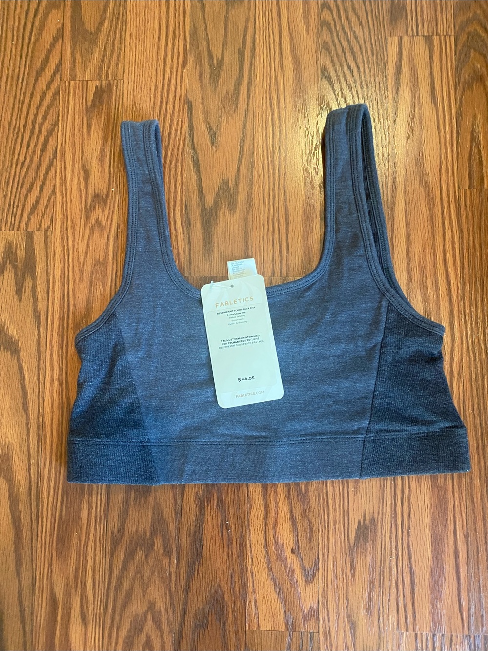 Fabletics Restoreknit scoop back bra.